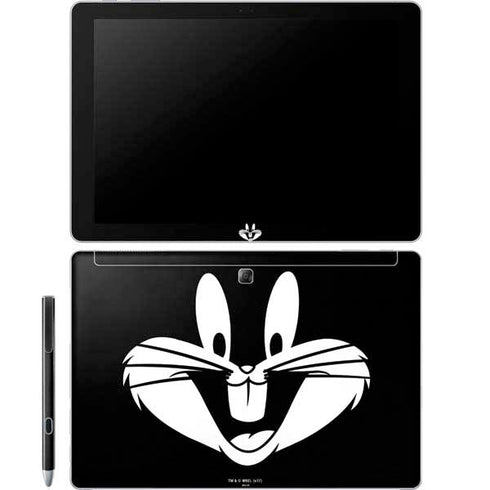 Looney Tunes Bugs Bunny Plain Black and White Galaxy Book 12in Skin